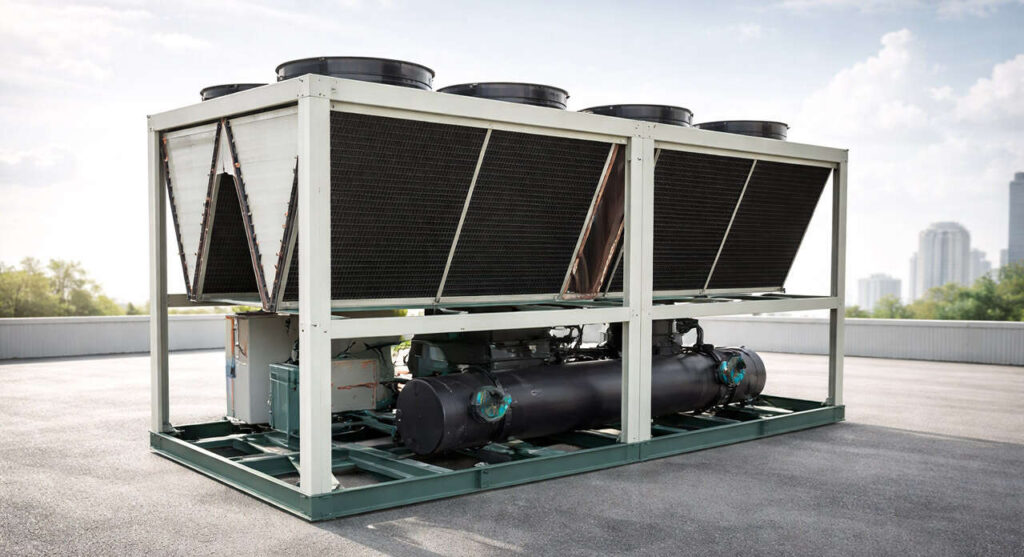 دمای اب ورودی و خروی چیلر